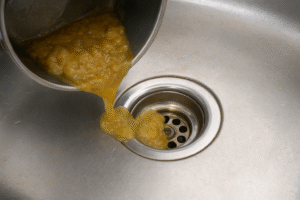 Verstoppingen door frituurvet