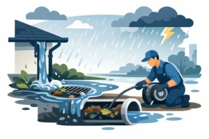 Verstopping na regen: oorzaak en snelle aanpak