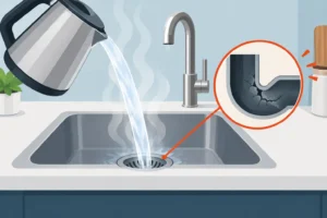 Mag kokend water uw afvoer beschadigen?