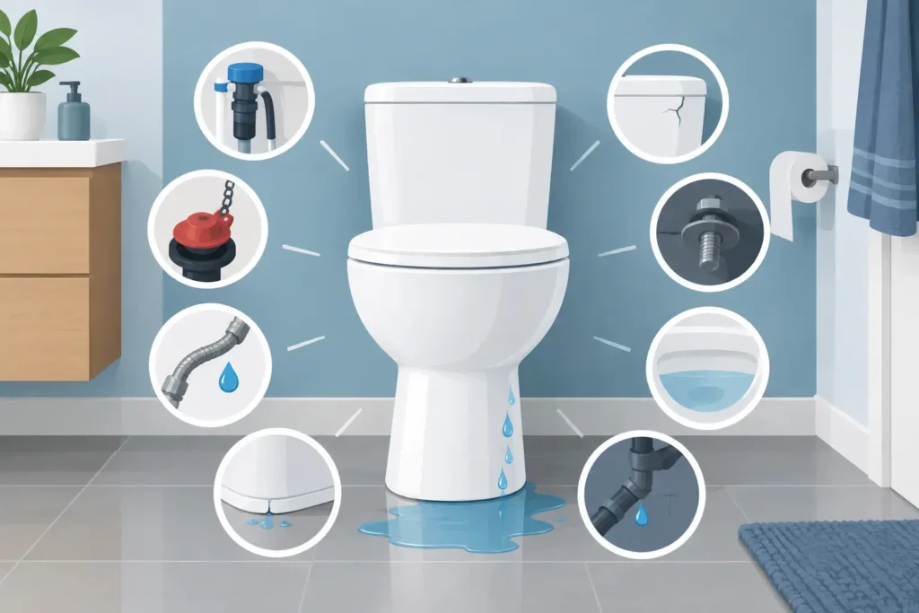Toiletlekkage oorzaken herkennen aan 8 signalen